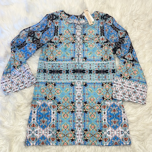 NWT Nanette Lepore “Tapestry” Swim Cover-Up Tunic Dress - Picture 5 of 13